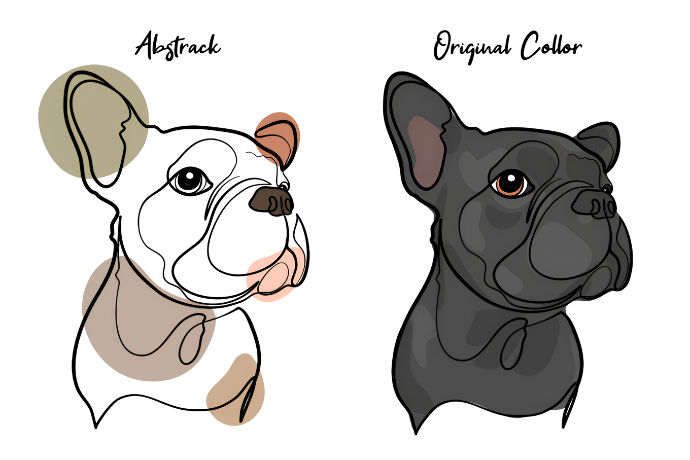 Custom Pet Portrait - Line Art Style