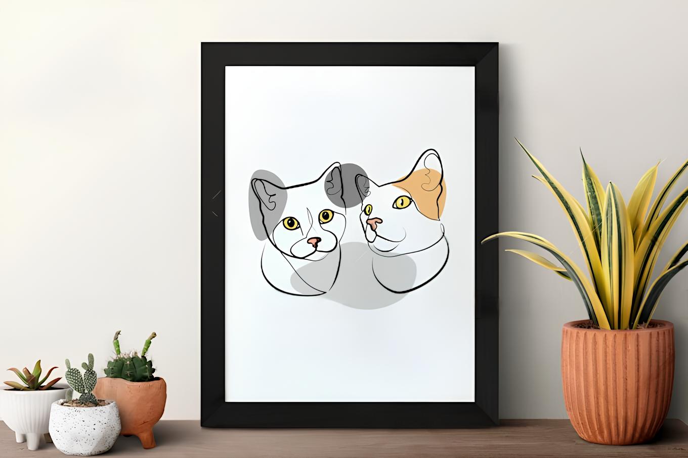 Custom Pet Portrait - Line Art Style