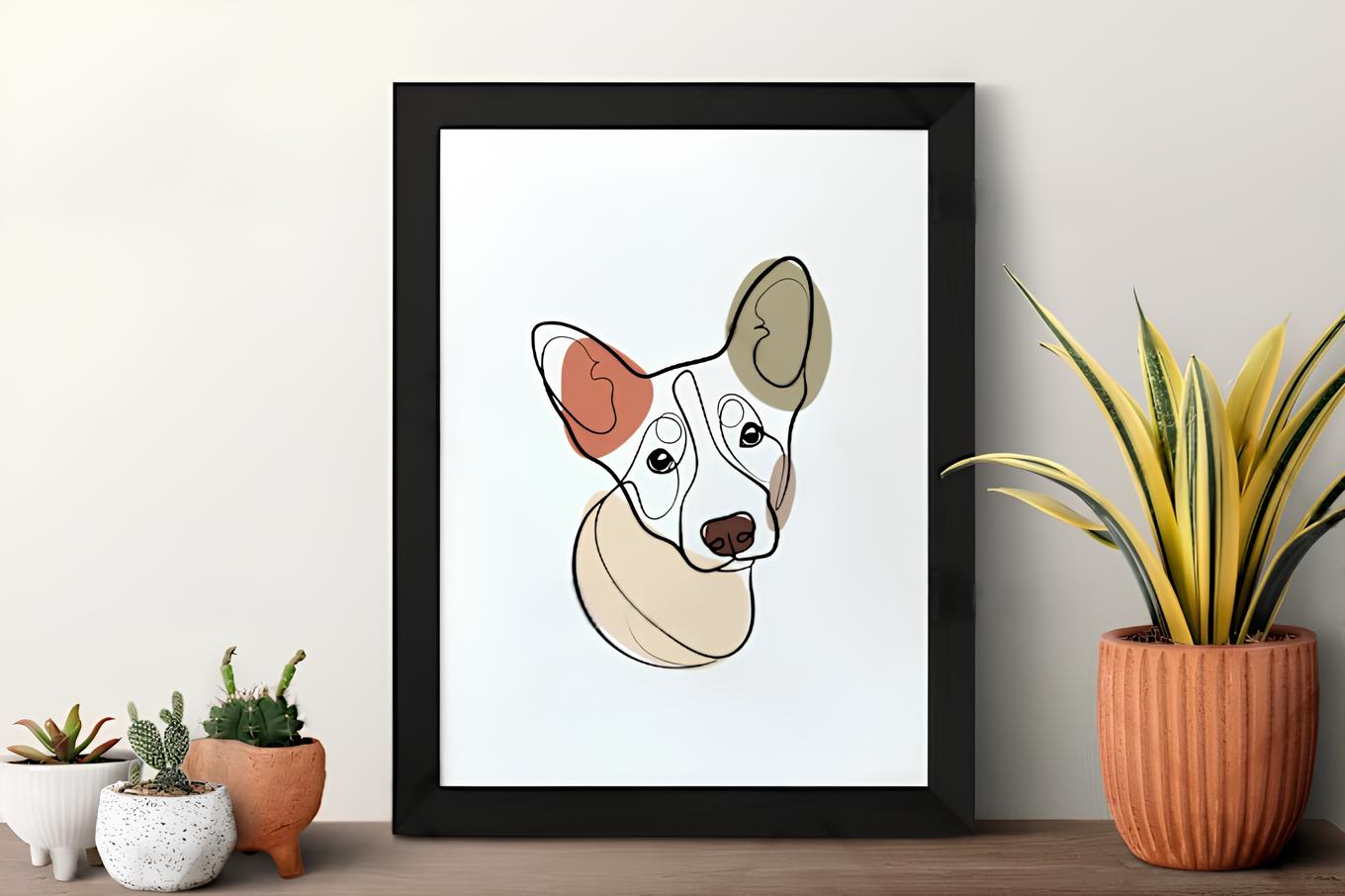 Custom Pet Portrait - Line Art Style