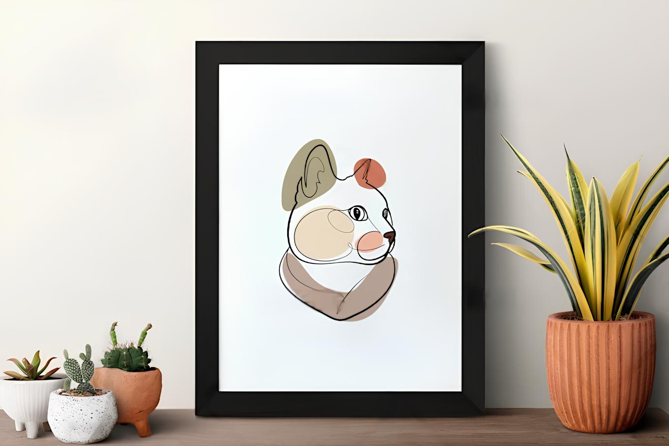 Custom Pet Portrait - Line Art Style