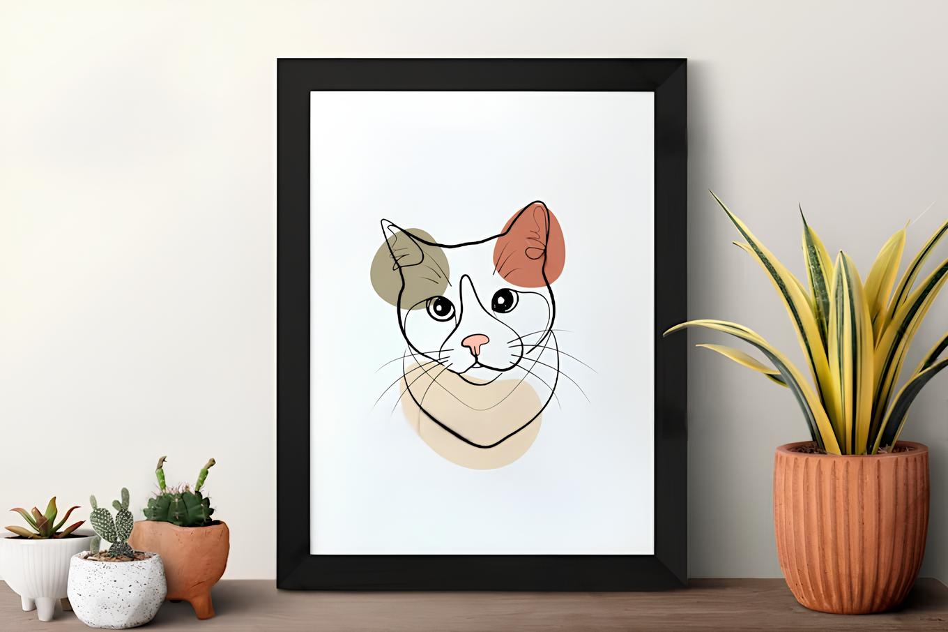 Custom Pet Portrait - Line Art Style