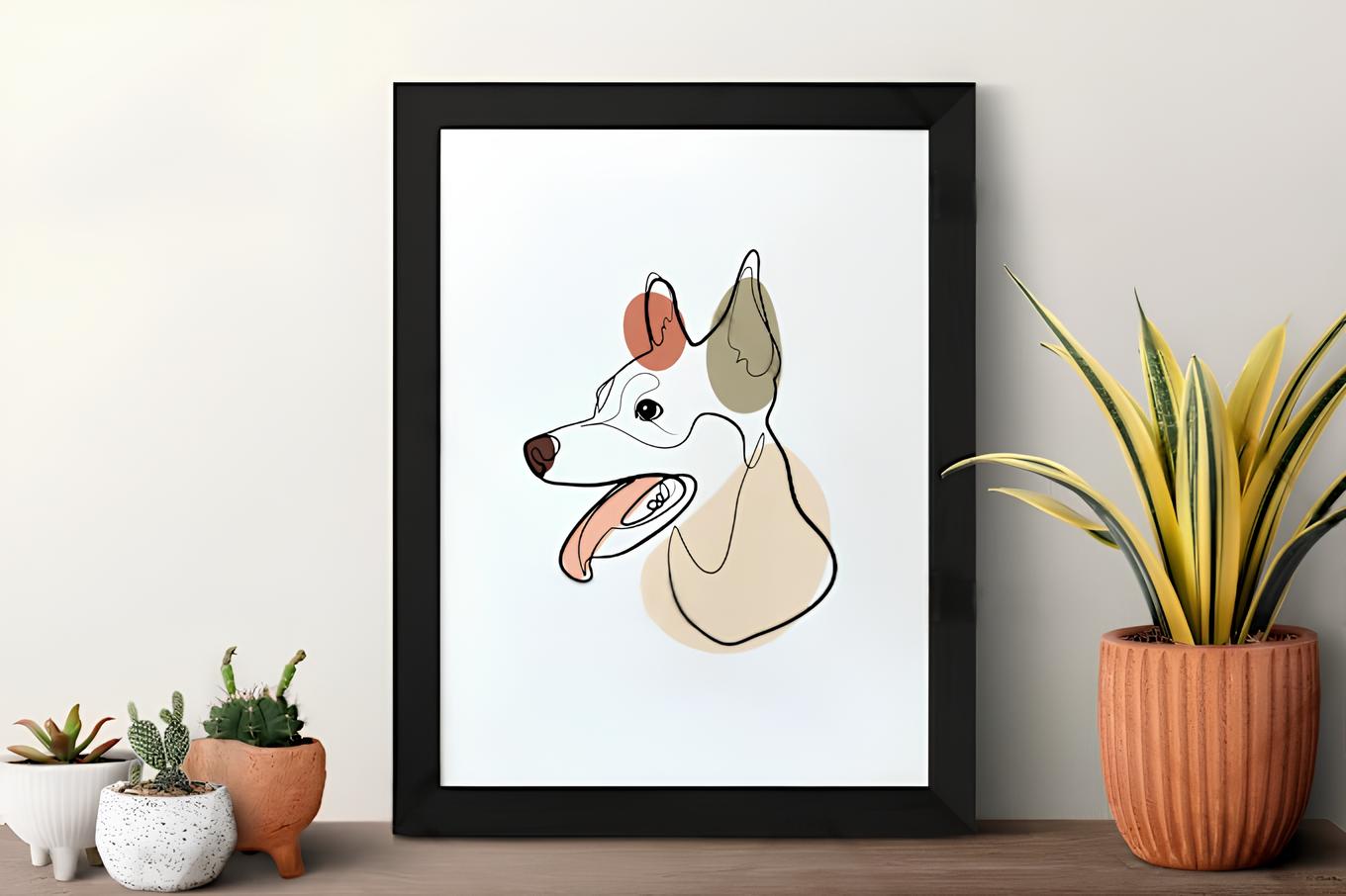 Custom Pet Portrait - Line Art Style