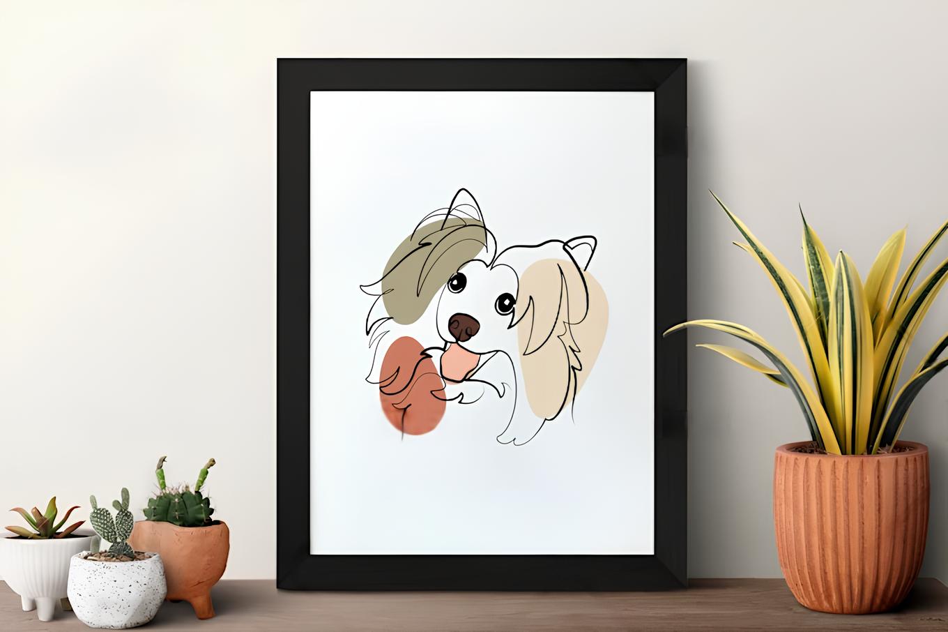 Custom Pet Portrait - Line Art Style