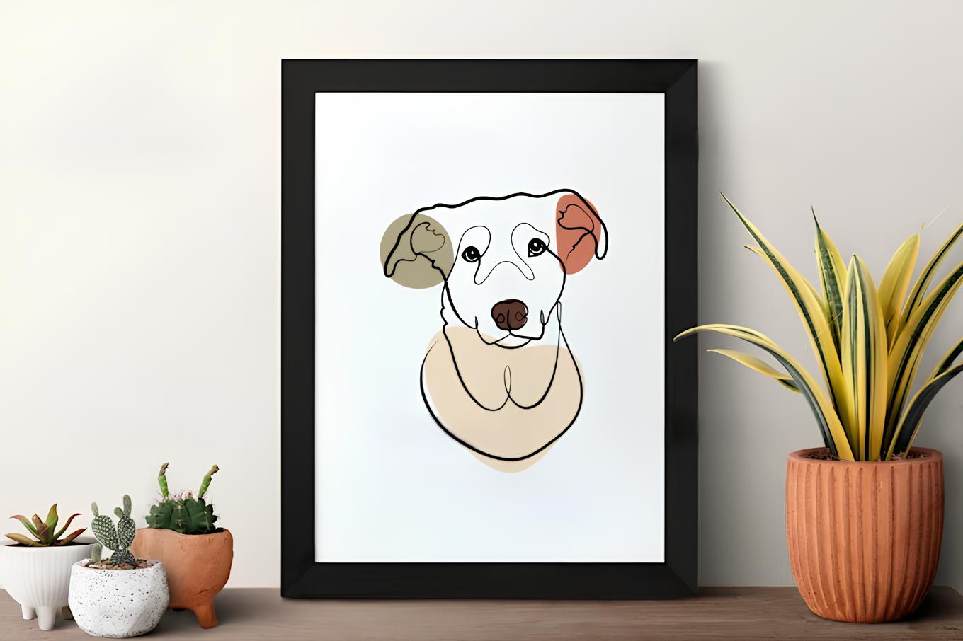 Custom Pet Portrait - Line Art Style