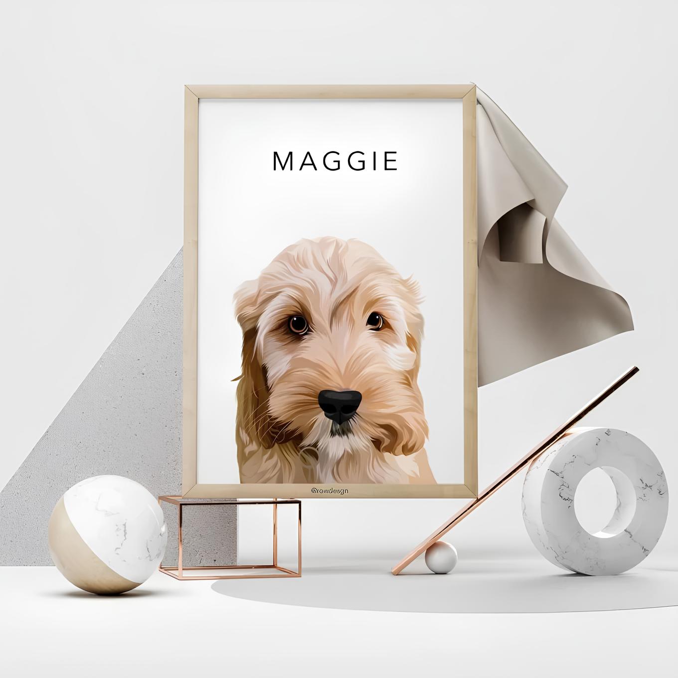 Custom Pet Portrait - Modern Art Style