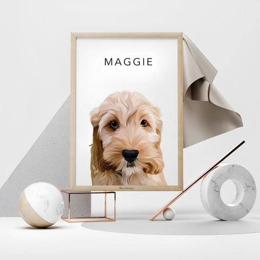 Custom Pet Portrait - Modern Art Style